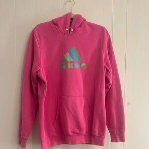 Adidas Bright Pink Hoodie with Logo